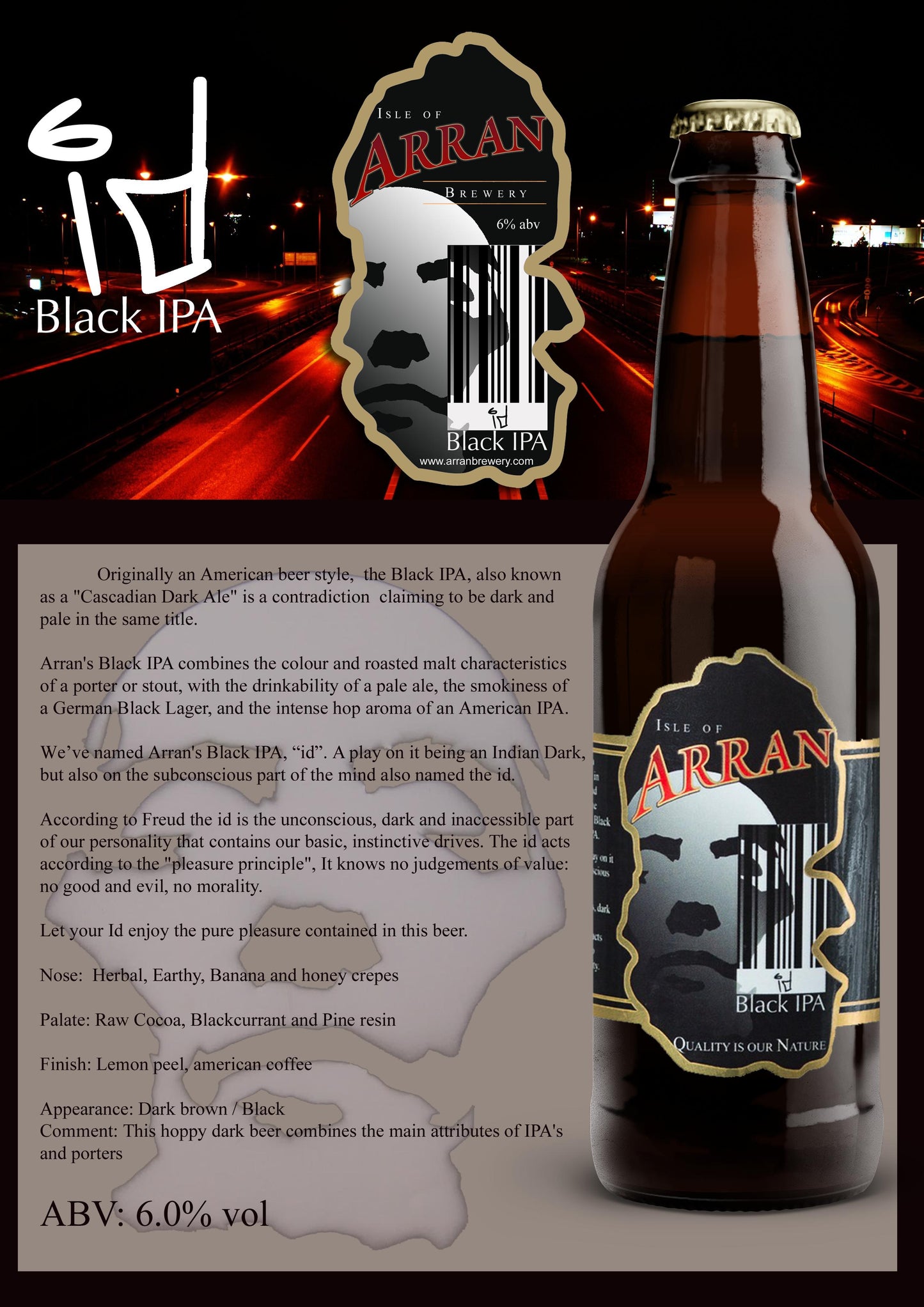 Id - Black IPA 6.0% ABV 12 x 330ml Bottles
